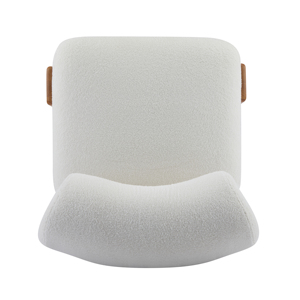 Sillón Moderno Acolchado con Estructura de Madera Maciza y Respaldo Enrollado, Tapicería Suave y Duradera para el Hogar, Oficina, Sala de Estar - Product Image 5