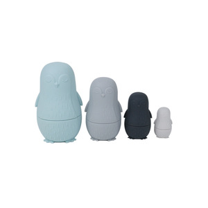 Gran oferta de juguetes de apilamiento de pingüinos de silicona para niños, juguetes de muñecas anidadas, juguetes educativos para bebés pequeños - Product Image 5