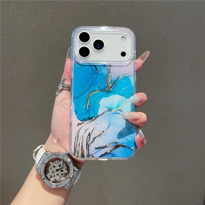 IMD mạ điện hạt đá cẩm thạch TPU PC trường hợp điện thoại di động cho Iphone 17 Pro Max 17 không khí 16 15 cứng PC trường hợp - Product Image 1