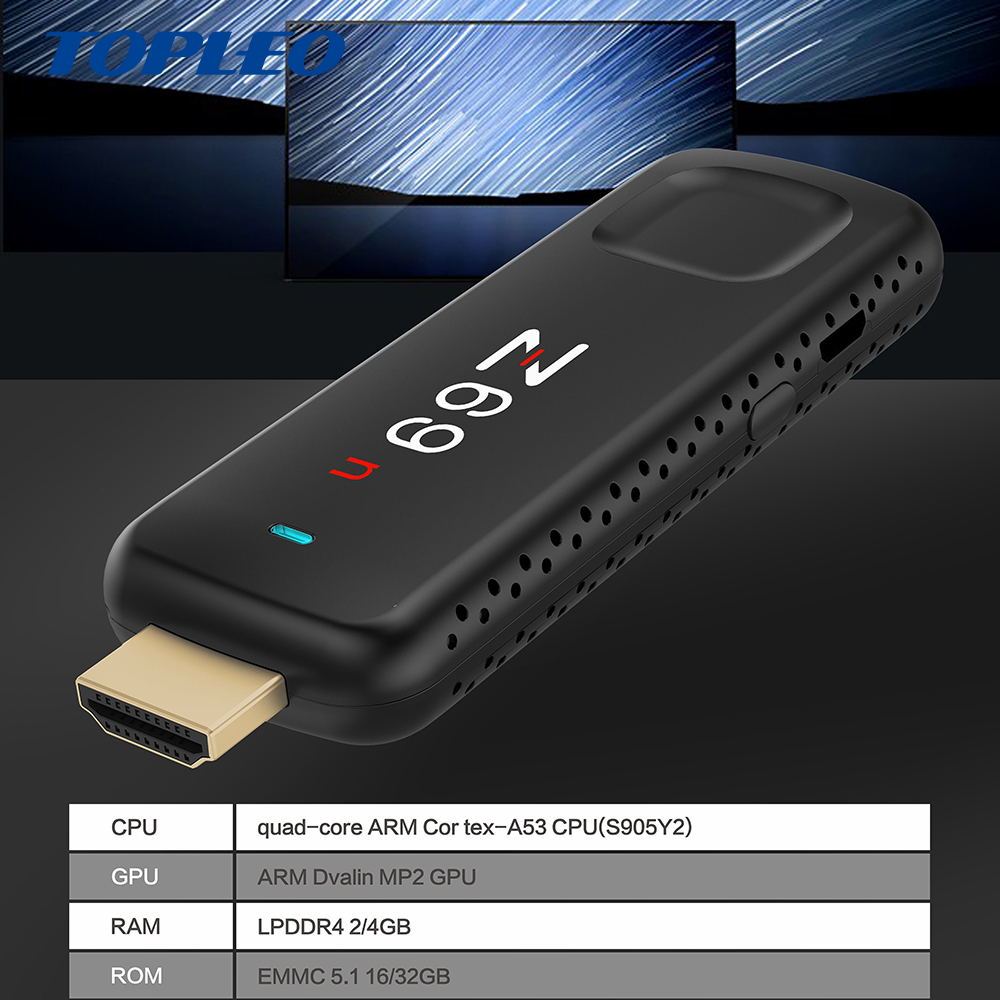 Alta calidad Z69N LPDDR4 2 GB 4 GB ram Amlogic S905Y2 2,0 HD 4 K Android 8,1 amazon tv firestick dongle