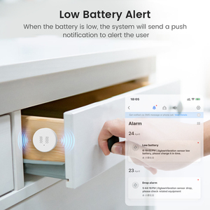 Smatrul tuya ZigBee thông minh cảm biến rung App thông báo sốc báo động ghi lại làm việc với Alexa Google Home an ninh Hệ thống báo động - Product Image 6