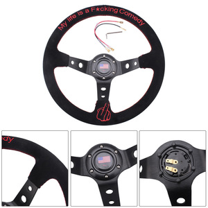 Volant de course CRAS TP Racing 345 mm Alcantara 3 branches pour performance automobile - Product Image 5