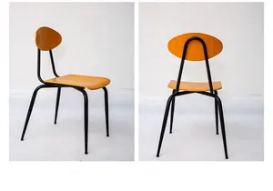 Okul mobilyaları sınıf eğitim odası sandalyeleri ahşap koltuk Metal bacak öğrenci sandalyeleri