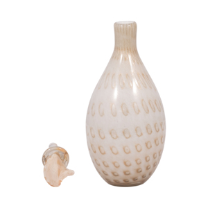 Vaso in vetro a goccia con decorazione a foglia per soggiorno, camera da letto, ufficio, tavolo - Product Image 4
