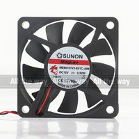 Kipas Pendingin Sunon 5V 24V 48V DC 12V 0.52W AC EC 6010 60X60X10MM 6CM Suspensi Magnetik Inverter Senyap 2-kabel ME60101V3-E01C-A99