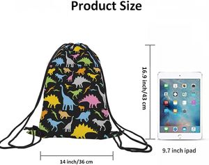 Lager Capacidad Durable Animal Dibujos animados Durable Moda Bolsa con cordón para niños Niñas Damas - Product Image 6