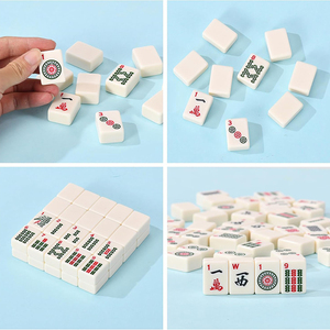Tuiles de Mahjong Américaines Modernes de Luxe en Acrylique de Haute Qualité, 166 Tuiles Blanches de 1,2 Pouce, Pliables, Écologiques et Portables, pour la Vente en Gros - Product Image 4