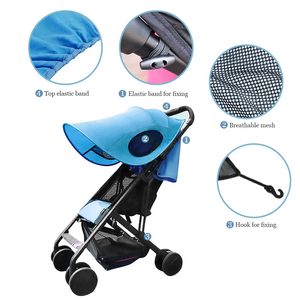 Pare-soleil universel pour poussette de bébé, installation facile, imperméable - Product Image 5
