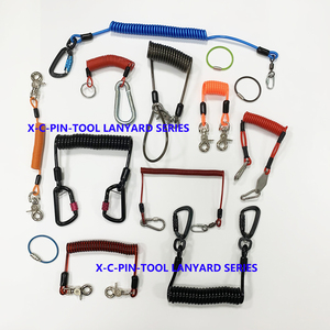 C-PIN Elastic Safety Lanyard Anti-Fall Ajustável Segurança Cordão Com ferramenta Mosquetão Cordão - Product Image 6