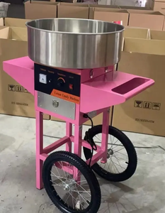 2025 thương mại Snack Maker kẹo xỉa máy màu hồng bông candyfloss đường Maker Máy kẹo bông với bánh xe - Product Image 6