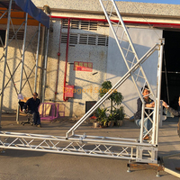 Dragonstage Tower Lifter Truss Tower Erector portátil para instalar un pilar de armazón de iluminación de aleación de aluminio con fácil desmontaje