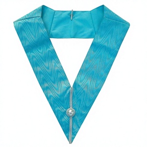 OFFICIERS D'ARTISANAT MAÇONNIQUE COLLIER D'OFFICIER MAÇONNIQUE COLLIER DE RUBAN DE QUALITÉ FINE COLLIER DE RUBAN BLEU - Product Image 1