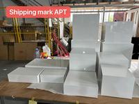 Présentoir de buffet en acrylique blanc sur mesure, extra large, à 5 côtés, pour la décoration de table