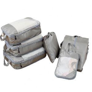High Quality 6Pcs Sets Cubes <b>Storage</b> Set Bag Luggage Packing Organizers for Travel Accessories - Product Image 1