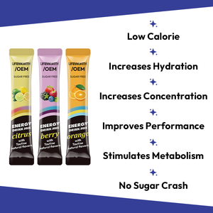 LIFEWORTH OEM Energy Rush Stix 40 paquetes con taurina en el paquete Go 0 azúcar 170 mg cafeína baja en calorías aumenta la hidratación - Product Image 2