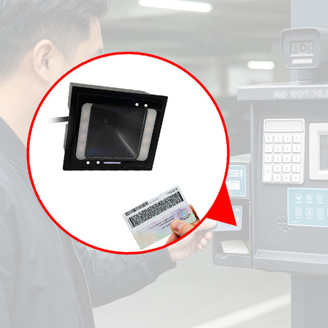 LONVILL Passport Card Reading Outdoor Waterproof IP65 QR Codes Passport Card PDF417 Parking Self-Service Access Module
