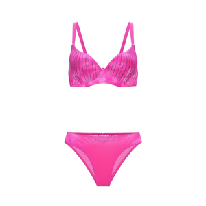 Set bikini HDJ Plus Size con reggiseno push up e slip abbinato rosa blu rosso verde SQ66710 - Product Image 1