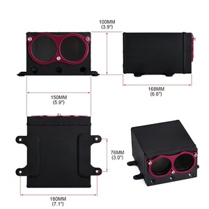 Tanque de Combustible Auxiliar para Modificación de Automóviles, Conector de 3/8, Tanque de Expansión de Aceite de Doble Capacidad para Actualización y Reequipamiento - Product Image 3