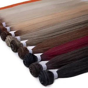 Прямые волосы пони 12-36 "пряди вязанные крючком косички Синтетические прямые плетенные волосы Омбре светлые накладные волосы