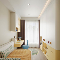 Ensemble de meubles de chambre d'enfant sur mesure, armoire multi-rangement pour enfants, placard moderne pour projets résidentiels et de maternelle