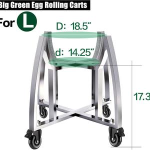 Soporte portátil para parrilla de carbón para grandes accesorios de huevo verde barbacoa plegable sin humo para acampar en casa y - Product Image 3