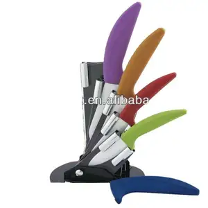 Zirkonia set pisau dapur magnetik, set pisau dapur warna pisau bantalan bola multifungsi pemegang magnetik saku zirkonia