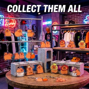 Llavero de acrílico personalizado HanXin con diseño de <span class=keywords><strong>marmota</strong></span> kawaii, accesorio bonito para bolso con forma de animal, regalo de papelería DIY, proveedor mayorista de fábrica - Product Image 2