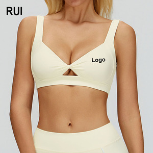 Soutien-gorge de sport personnalisé RUIQUWIN, respirant, séchage rapide, yoga, course à pied, vêtements de sport, avec logo avant sans dos, push-up, OEM - Product Image 1