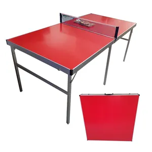 Juego impermeable de mesa de tenis de mesa plegable para interiores y exteriores con Red