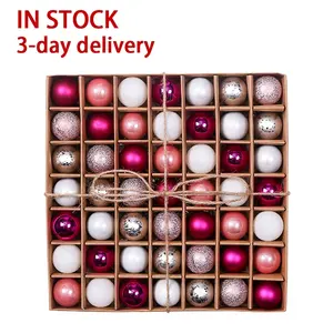 EAGLE GIFTS Bruchs ichere bunte rosa 30mm Weihnachts feier Geschenk Kerstb allen Weihnachts baum kugeln