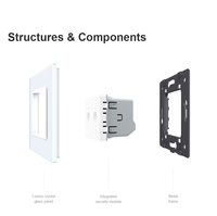 Interruptor de Pared Táctil Capacitivo de Doble Control y 2 Botones LIVOLO con Certificación CE, Accesorios Eléctricos para Proyectos Residenciales y Hoteles
