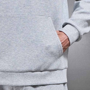 เสื้อฮู้ดดี้ผู้ชายแบบสวมหัว ผ้าฟลีซหนานุ่ม 350 กรัม รุ่นใหม่ ปี 2025 ทรงหลวม ไหล่ตก ไม่มีลาย - Product Image 4