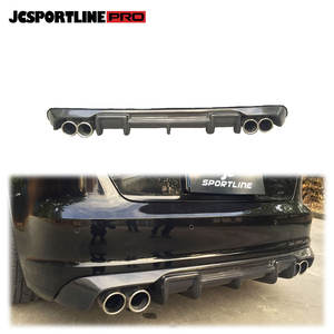 Ajuste para <span class=keywords><strong>Audi</strong></span> <span class=keywords><strong>A3</strong></span> <span class=keywords><strong>S</strong></span> línea <span class=keywords><strong>Hatchback</strong></span> 2014-2015 parachoques trasero difusor de labio de fibra de carbono - Product Image 1