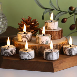 Lampu Lilin Teh LED Tanpa Api dengan Wadah Lilin Teh, Gaya Kustom 3D Nyala Api Asli Matti, Dekorasi Rumah, Dioperasikan dengan Baterai - Product Image 5