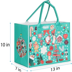 Bolsas de regalo de fieltro de 13x7x10 pulgadas con asas, bolsas de asas de <span class=keywords><strong>Navidad</strong></span> para envolver regalos, bolsas de regalo de vacaciones y adornos navideños - Product Image 2