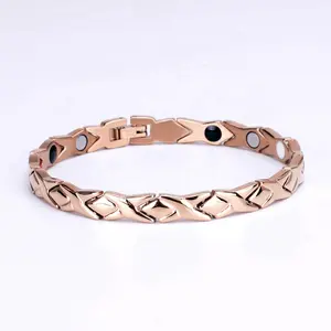 Wholesale Magnet Jewelry Ion Infrared Germanium 4 in 1 Stainless Steel Health Bracelet for Women