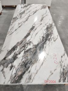 แผ่นหินอ่อนพีวีซียูวีขนาด2.8มม. 3มม. สำหรับตกแต่งภายในและเคาน์เตอร์ครัวควอตซ์ - Product Image 4