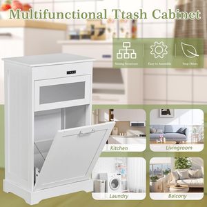 Contenedor de Basura Inclinable para Almacenamiento en el Hogar, a Prueba de Perros, con Función de Reciclaje, Iones Negativos y Desodorización - Product Image 6