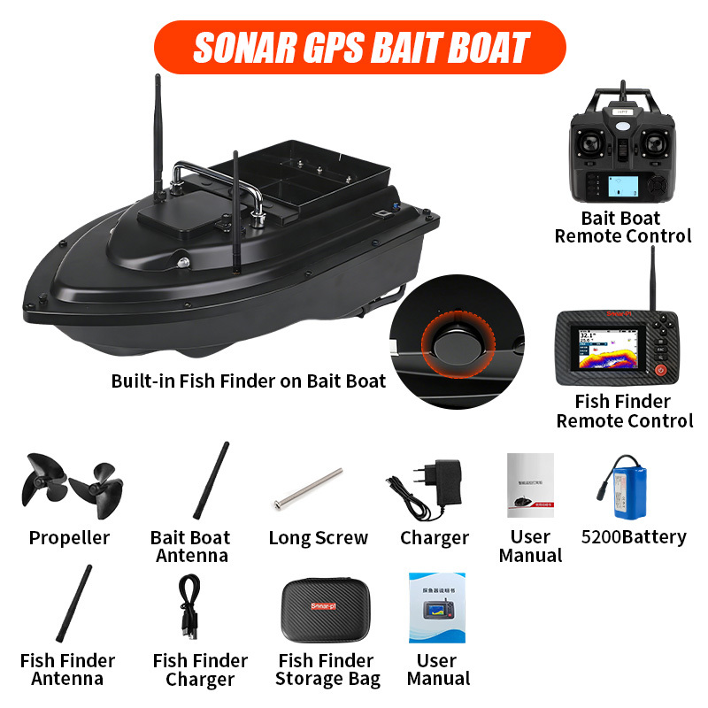Version GPS 7,4 V avec 5200 mAh* 1 + Sondeur de pêche