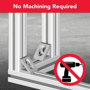 Chất Lượng Hàng Đầu 2 Lỗ Ngành Công Nghiệp Gusseted Bên Trong Góc Khung Kết Nối CNC Khối Cho 4545 Loạt T Khe Cắm Nhôm Hồ Sơ - Product Image 2