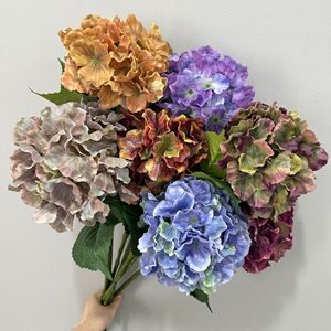 Bouquet d'hortensias artificiels Meng Jie en soie polyester – Décoration florale pour bureau, sol, mur, maison et gîte - Product Image 3