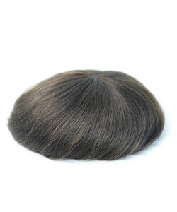Peluca de cabello humano <span class=keywords><strong>para</strong></span> <span class=keywords><strong>hombre</strong></span>, sistema de reemplazo de cabello masculino con ondas naturales, <span class=keywords><strong>Color</strong></span> marrón, Mono suizo de encaje, 6x8, tupé, n. ° 3 - Product Image 5