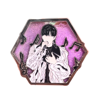 D I Y épingles à paillettes personnalisées Logo en métal conception gratuite épingles en émail Quicksand pour chapeau idée cadeau