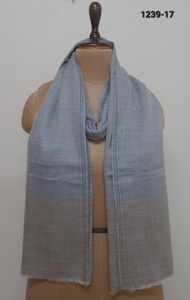 Linen Self <b>Check</b> Floral <b>Scarf</b> Long Length Quick Dry & Lightweight Anti-Bacterial All Seasons - Product Image 3