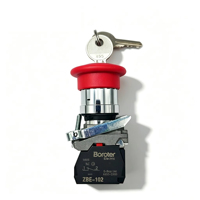 Botón de Parada de Emergencia XB4, Modelos XB4BS542/XB4BS8442/XB4BS8444/XB4BS8445/XB4BS9442, Interruptor Combinado de Origen China (Normalmente Abierto)