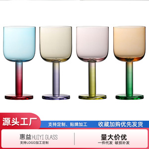 Creative Crystal Glass Jelly Colored Stemmed Cocktail Glasses Multifunction Party Beverage Drinkware - Product Image 5
