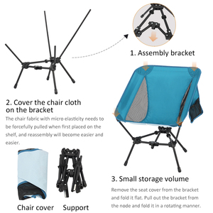 Wholesale Ultralight Aluminium Frame Portable <b>Backpack</b> Fishing Camping Beach Chair Outdoor Folding Chair for Beach Use - Product Image 4