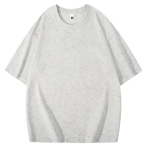 <span class=keywords><strong>Old</strong></span> Fashion Brand 260g T-shirt à manches courtes en coton batik lourd pour hommes et femmes Tunique lavée avec motif d'épaule - Product Image 5
