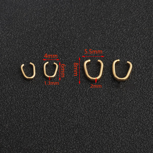 Fermoirs à pince en acier inoxydable plaqué or 18 carats, fermoirs en forme <span class=keywords><strong>de</strong></span> graines <span class=keywords><strong>de</strong></span> <span class=keywords><strong>melon</strong></span>, boucle DIY, collier, pendentif, fabrication <span class=keywords><strong>de</strong></span> bijoux - Product Image 4