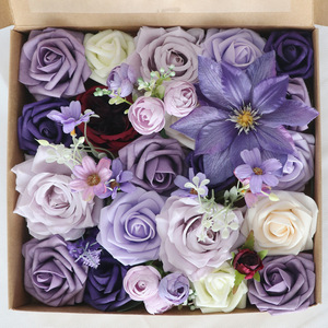 New Design Artificial <strong>Flowers</strong> <strong>Box</strong> for Gift Packing Cardboard Paper Wedding Gift <strong>Box</strong> Packaging With Ribbon - Product Image 4